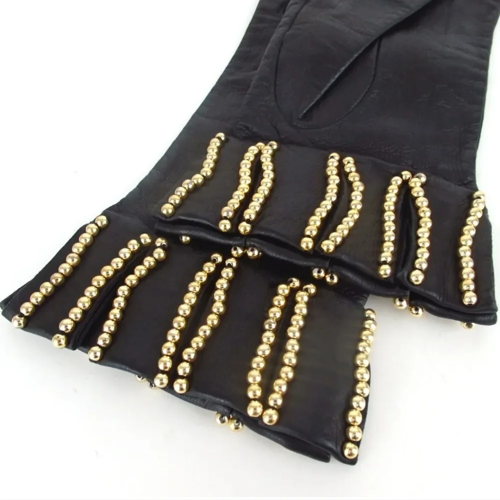 VALENTINO GARAVANI  SIZE 6.5 GLOVES LEATHER